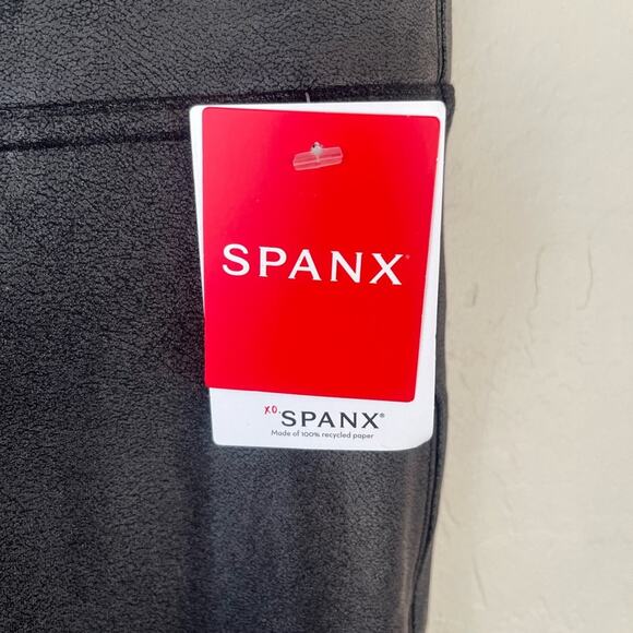 NWT Spanx faux leather high rise leggings large - Picture 8 of 11